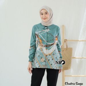 Batik Couple Keluarga Modern Terbaru Motif Abstrak Sage Matt Katun Premium