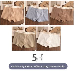 JIAZINI | Mens Cotton Underwear Antibacterial Breathable Boxer Shorts Flat Bottom Comfortable Fit Anti Chafing Mid Waist Design