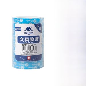 Small Size Transparent Moissanite Color Tape Holder Cutter Stand for Students Stationery Business Supplies Plastic Material