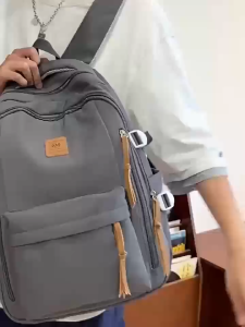 HY BAG #4016 FASHION WOMENS/KIDS NYLON 16INCHES MULTI COMPARTMENTS SCHOOL BACKPACK BAG