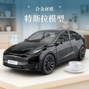 Large Size Tesla Model-3Y Alloy Car Model Sound And Light Door Opening Pullback Function Collectible Childrens Toy Decoration