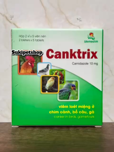 CANKTRIX - NGUYÊN HỘP - VIÊN HỖ TRỢ CẢI THIỆN TÌNH TRẠNG VIÊM LOÉT MIỆNG CHO CHIM CẢNH BỒ CÂU GÀ