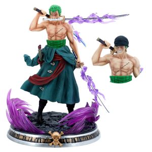Bandai | New One Piece Anime Figure Bath Blood Roronoa Zoro PVC 21cm Action Figure Collection Exquisite Model Birthday Gifts Figurine