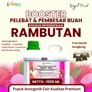 Pupuk Rambutan Topfarm / Pupuk Pelebat Buah Rambutan / Pupuk Tanaman Rambutan Cepat Berbuah / Pupuk Penyubur Pohon Rambutan / Booster Pembesar Buah Rambutan / Pupuk Buah Rambutan Terbaik