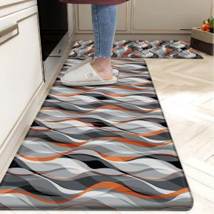 American-style Geometric Kitchen Rug Kitchen Carpet Dirt-resistant and Wear-resistant Combined Kitchen Mat 美式几何厨房垫 厨房地毯 耐脏耐磨 组合厨房垫 FUNIANQI