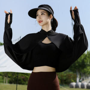 GUOQI | UV Protection Sunscreen Arm Sleeves for Women Loose Fit Integrated Design