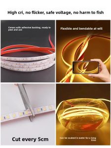 RUILUO | Waterproof Self-Adhesive Low Voltage LED Light Strip for Fish Tank 24V