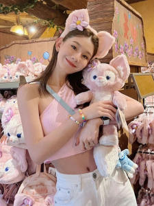 Kitsch Roise Lingna Bei Er Pink Fluffy Hairband Sweet Style Female Fashion Accessories Photography Headwear Hair Clip