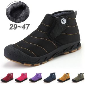 RUCHI Men Snow Shoes Women Children Platform Ankle Fur Snow Boots Designer Waterproof Keep Warm Winter Shoes Comfortable Outdoor Sneakers for Men