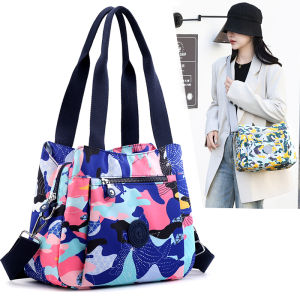 New Fashionable Nylon Mom Handbag Waterproof Oxford Cloth Printed Womens Crossbody Bag Single Shoulder Handbag Tote Bag