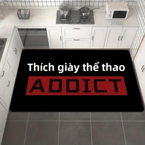 Thảm Trải Sàn Tối Giản VIKAMA Thiết Kế Dành Cho Người Nghiện Giày Thể Thao Thảm Polyester Có Thể Giặt Bằng Máy Cho Nhà Bếp Phòng Khách Phòng Ngủ - Thảm Trong Nhà Đa Năng