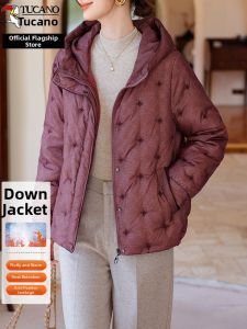 TUCANO | Hooded Lightweight Embroidered Down Jacket Short