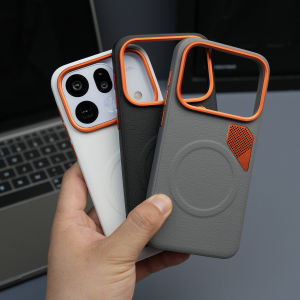 Busienss Luxury PU Leather Heat Dissipation Case For OPPO Find X9 Ultra X9S Pro X8S For Magsafe Magnetic Bracket Anti-drop Cover