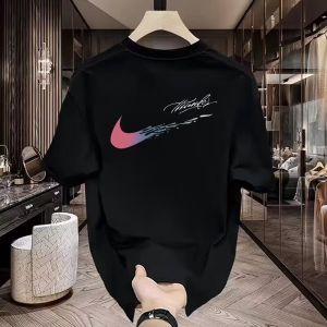 Export Cut Label ~ Tail Order Discount Leak-Picking Short Sleeve T-Shirt Male and Female Trendy Brand Loose Pure Cotton Clothes Minimalist Half Sleeve T-shirt