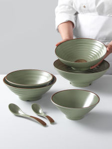 Commercial Plastic Soup Bowl Chinese Style Large Size 7 Inches Diameter for Noodles Stir-Fry Rice Noodles Spicy Soup Specialized Kitchen Utensil