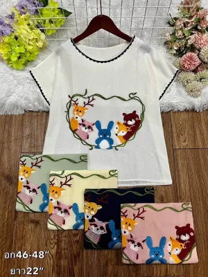 เสื้อปัก เสื้อผ้าแฟชั่น ผ้าฝ้ายปักลายสวย ใส่สบาย อก46ยาว22นิ้ว ขายปลีกและขาย ส่ง