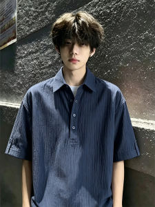 Pseudo Two-Piece Mans Summer Stylish Collar T-Shirt