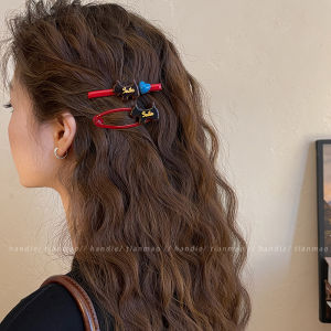 กิ๊บติดผมสไตล์เกาหลีสีบล็อกสำหรับผู้หญิง ทรงหางแมว กิ๊บติดผมแบบใหม่ปี 2025 สไตล์ไฮเอนด์ ขนาดเล็ก ใช้งานได้หลากหลาย