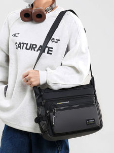 Large Capacity Oxford Cloth Mens Casual Outdoor Shoulder Bag Multi-Pocket Business Leisure Crossbody Bag for Men