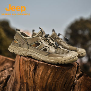 Jeep | Jeep Mens Outdoor Summer Casual Bounce Rubber Sandals Breathable Wear-resistant Stream Trudging Shoes Anti-collision Toe Shoes