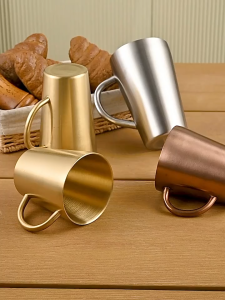 304 Stainless Steel Mug Double Wall Insulated Handle Drinkware Coffee Cup Beer Glass Water Tumbler Cawan Keluli