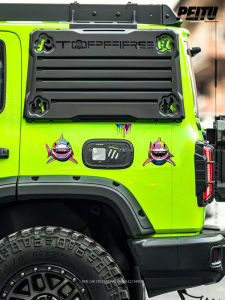 Bo Hanya Dopamine Shark Body Sticker สําหรับรถยนต์อุปกรณ์อิเล็กทรอนิกส์และยานพาหนะแก้วกันน้ําการออกแบบการ์ตูนสะท้อนแสง