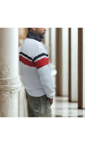 Dafa model terbaru terlaris tracktop hitam putih LIst merah Tebal