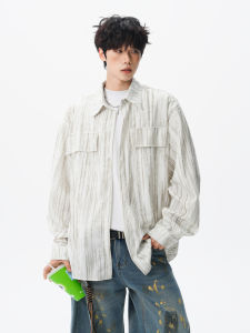 WUKONGYOUHUO | Áo Thun Dài Tay Retro Tie Dye Sọc