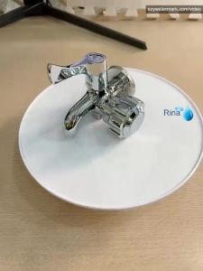 Vòi Củ sen tắm lạnh đồng thau xi bóng vòi Củ sen bóng RINA RN8910 Củ sen tắm lạnh tay núm bánh xe
