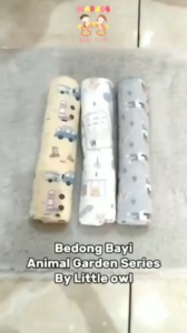 3PCS Little Owl bedong 90x115cm seri Animal Baby / Animal Garden / Circus