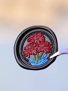 30MM Wax Seal Stamp Plant Flower Sealing Wax Stamp Head For Scrapbooking Envelopes Wedding Invitations Gift Packaging