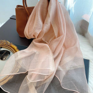 Royal Blue Golden Edge Spring and Autumn Fashion Scarf Gift Silk