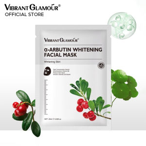 VIBRANT GLAMOUR α-Arbutin Brightening Mask | Hydrating & Spot Fading | Soothing  Brightening Skin 1pc