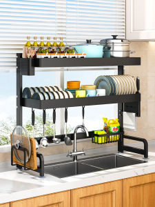 Sink Storage Shelf Kitchen Multi-Functional Draining Rack Countertop Dish Storage Rack Dish Rack Sink Dish Rack