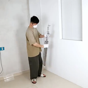 ขาตั้งไฟสแตนเลสพร้อมคานบนในตัว Light Stand 3.8M Stainless Steel Light Stand with Boom