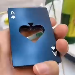 [Made For Drinkers] Stainless Steel Spade A Bottle Opener Poker-Shaped Playing Cards For Beer Bottle Opener