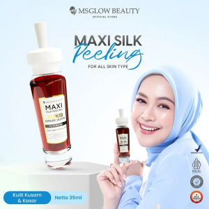 MS Glow Serum Maxi Silk Peeling Angkat Komedo Pori Besar Eksfoliasi Sel Kulit mati wajah Halus