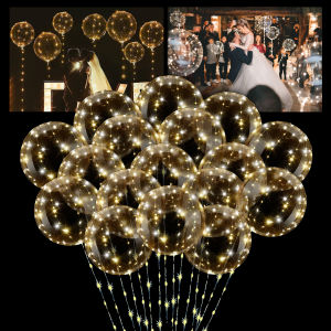 10pcs LED Bobo Balloon (without battery) for wedding proposal decoration birthday party outdoor courtyard lighting decoration