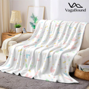 BILIBILI | Pastel Confetti Heart Sprinkle Flannel Blanket Warm Soft Halloween Christmas Decorative Couch Warm Cozy All-Season Gift