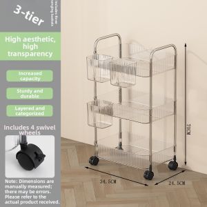Transparent Acrylic Multi-layer Thickened Snack Storage Shelf Movable