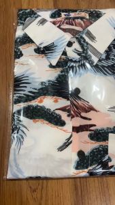 สินค้ามีพร้อมส่ง เสื้อลายดอก เสื้อเชิ้ต เสื้อฮาวาย เสื้อสงกรานต์ เสื้อ แฟชั่นผู้ชาย เสื้อเชิ๊ตลำลอง ผ้าสปันพิมส์ลายนกสีขาว เสือผ้าผู้ชาย