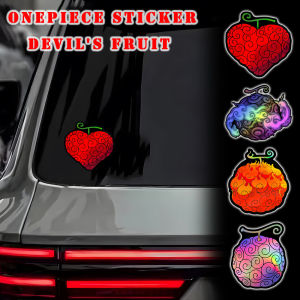 Devil Fruit Laser Anime Sticker Motorcycle Body Waterproof Sticker ONE PIECE Car Windshield Bumper Decal Motorcycle Accessories