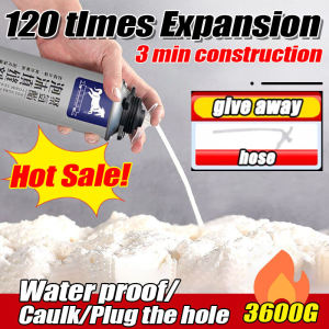 👉3 min construction👈Foam spray sealant 900g Polyurethane PU Spray 120 times Expanding Foam filling of door & window & wall gaps sound insulation heat insulation high density and compression resistance Spry foam glue