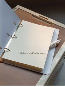 round Corner Loose Leaf Notebook Stamp Free Blank Kraft Paper Black And off White Inner Pages for Drawing Scrapbooking Graffiti