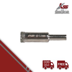 K55 Mata Bor Kaca Keramik & Holesaw Set 8-50mm: 10pcs Diamond Hole Saw Plating Coated