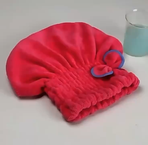 ZH367 Quick Dry Hair Turban Shower Microfibre Towel Cap Bun Wrap Bath Coral Velvet Bow Dry Hair Cap Absorbent