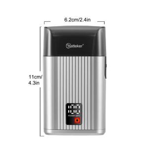 Hatteker | Hatteker Mens Electric Shaver Rake Type Digital Display Whiteness Enhancer Single-Head Rechargeable Shaving Razor