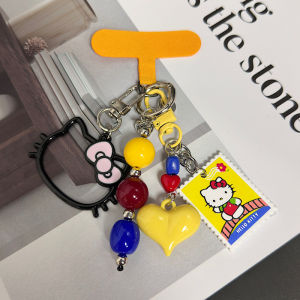 Sanrio | INS Fashion Candy Color Sanrio Hello Kitty Detachable Phone Tab Anti-lost Keychain Bag Chain Phone Case Decor Headphone Pendant