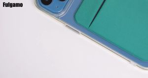 Cell phone card holder for back of phone stretchy stick on wallet pocket credit card ID case pouch sleeve self adhesive sticker for iPhone Samsung Galaxy Android-Dark Green & Blue Gray & Black