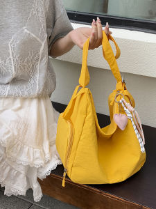 Large Capacity Womens Backpack 2025 New Style Summer Single Shoulder Bag Korean Version Pleated Crossbody Dumpling Bag